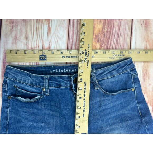 Articles Of Society Womens Hi-Rise Flare Side Slit Blue Jeans 9 (28x 31) - Picture 6 of 7